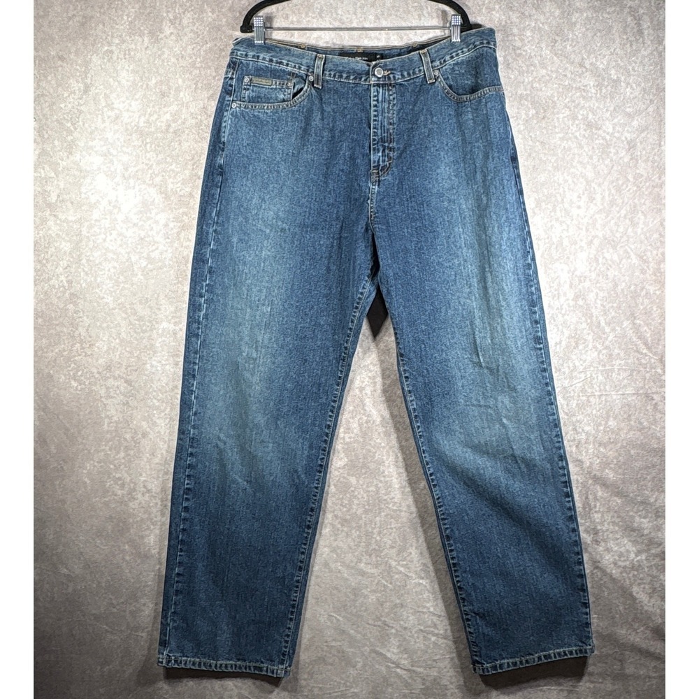 Calvin Klein Jeans Mens Size 40X32 Indigo Blue Medium Wash Denim‎ Straight Leg